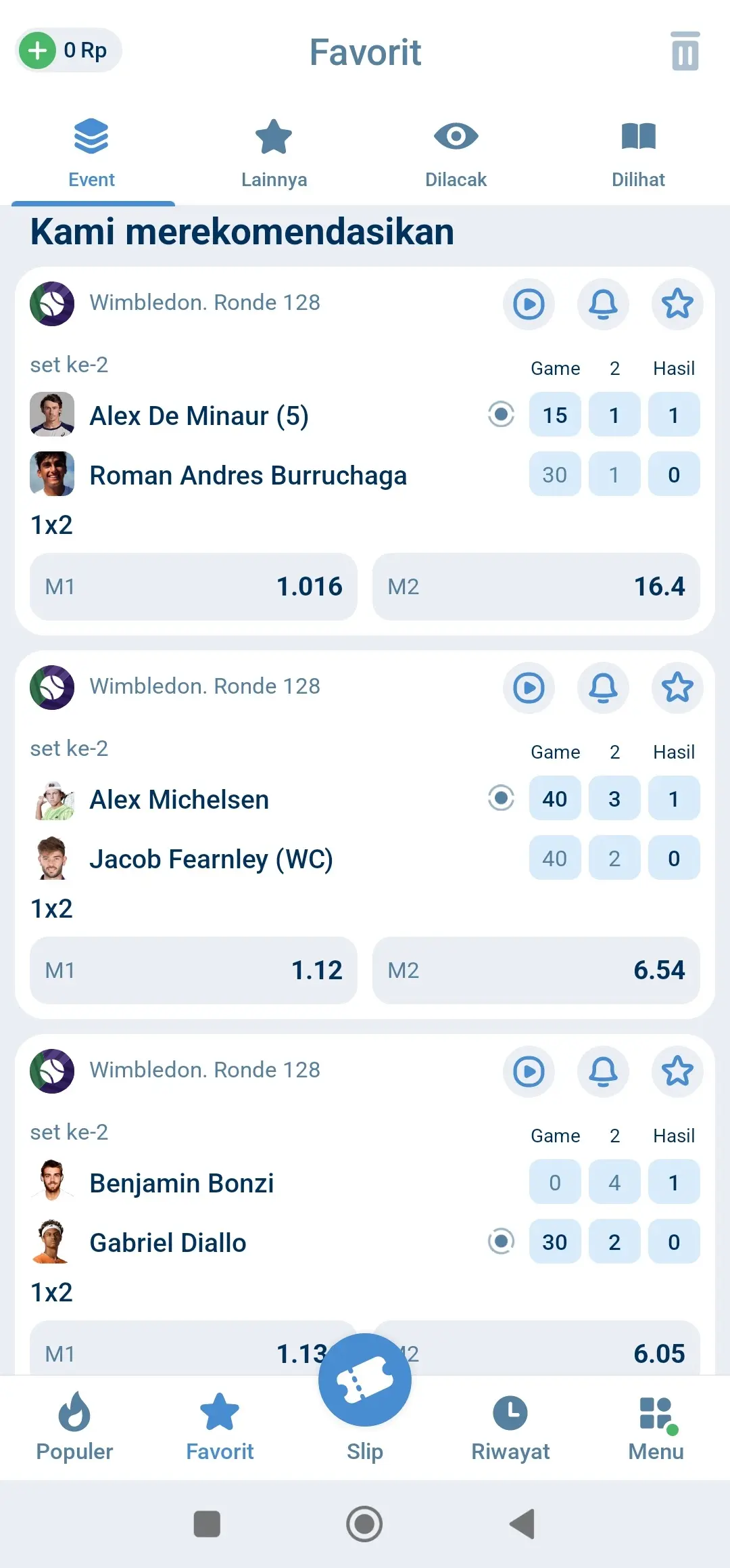 1xBet Android app screenshot 2
